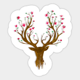 Flor Deer Sticker